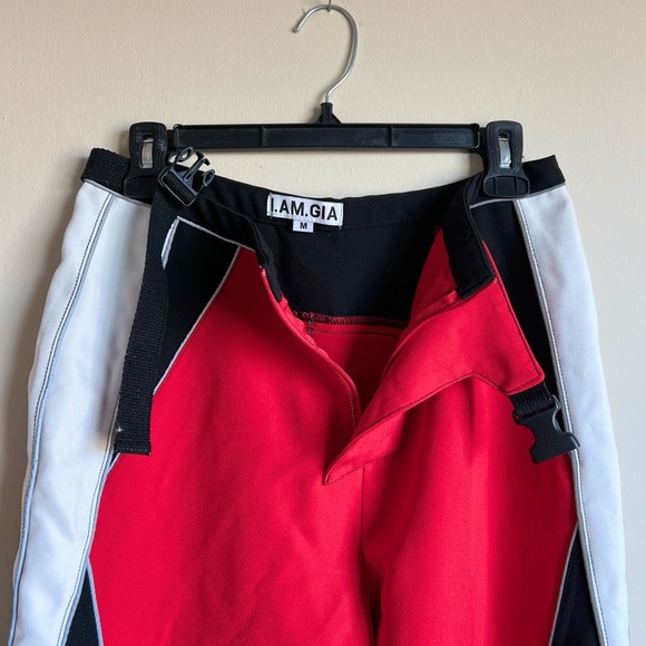 I.AM.GIA Electra Moto Joggers Red Black Women’s M - Picture 4 of 6